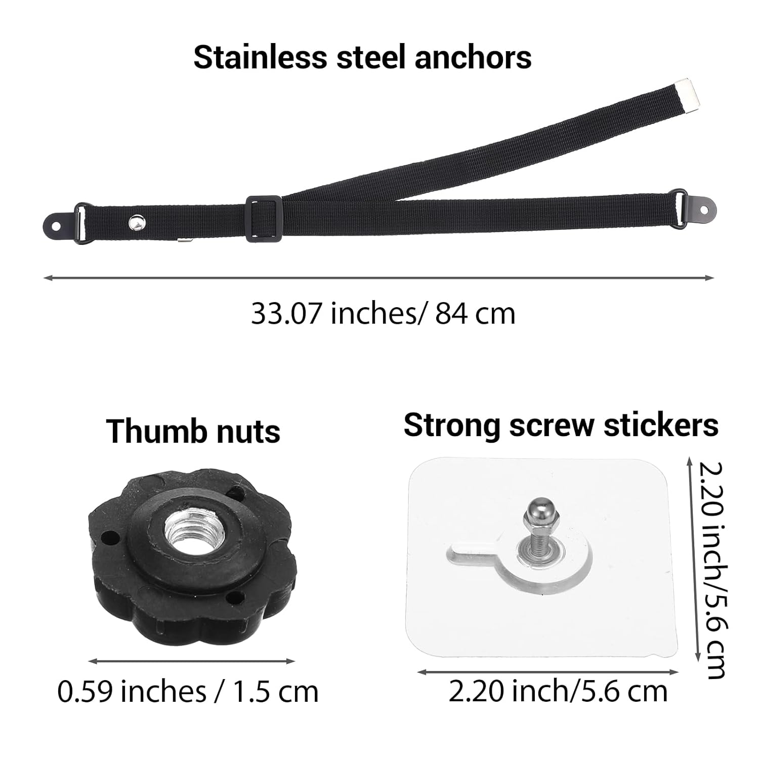 Adjustable TV Safety Straps, N - Earthquake Anchor Strap recension och pris