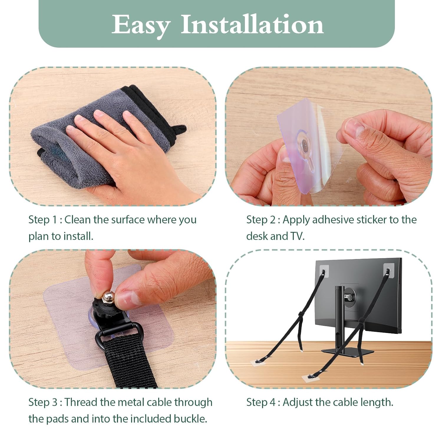 Adjustable TV Safety Straps, N - Earthquake Anchor Strap recension och pris