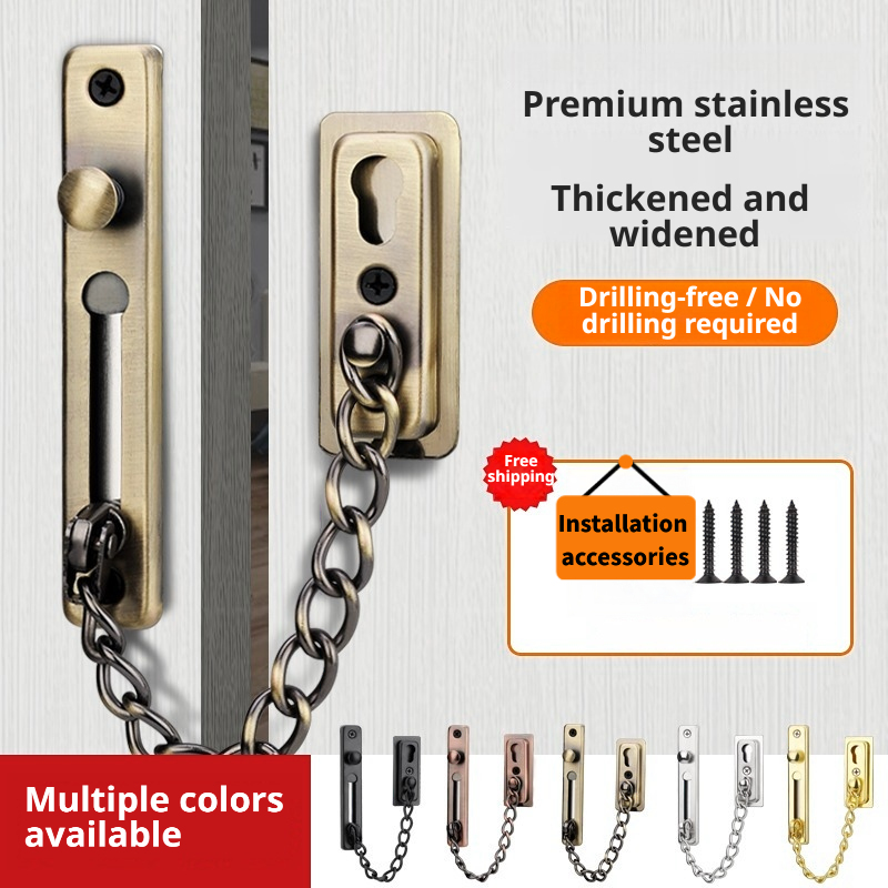 Heavy-Duty Polished Press Latc - Security Chain Door recension och pris