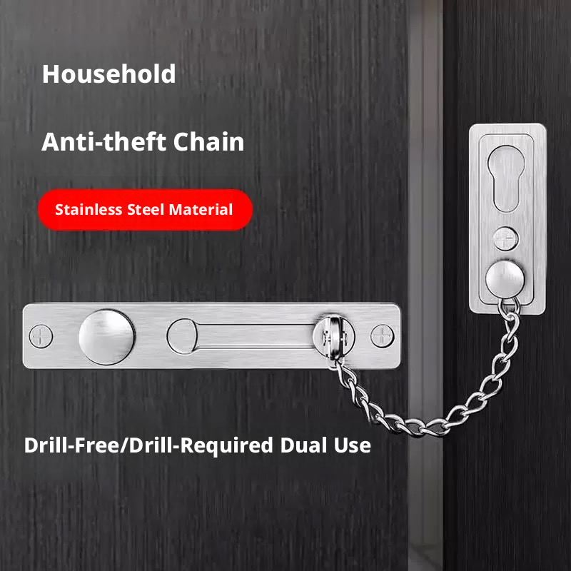 Heavy-Duty Polished Press Latc - Security Chain Door recension och pris