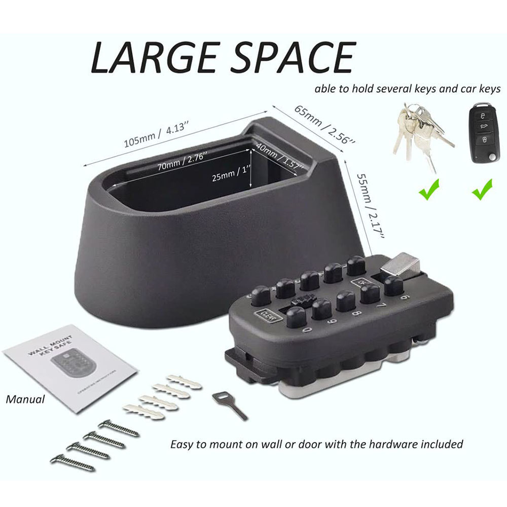 Key Lock Box Wall Mounted Push - Lockbox Key Secure recension och pris