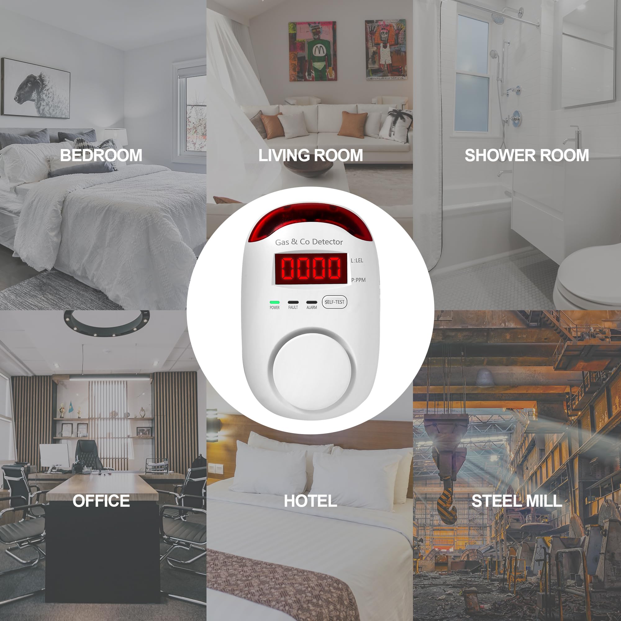 Combination Gas & Carbon Monox - Co Detector Plug recension och pris