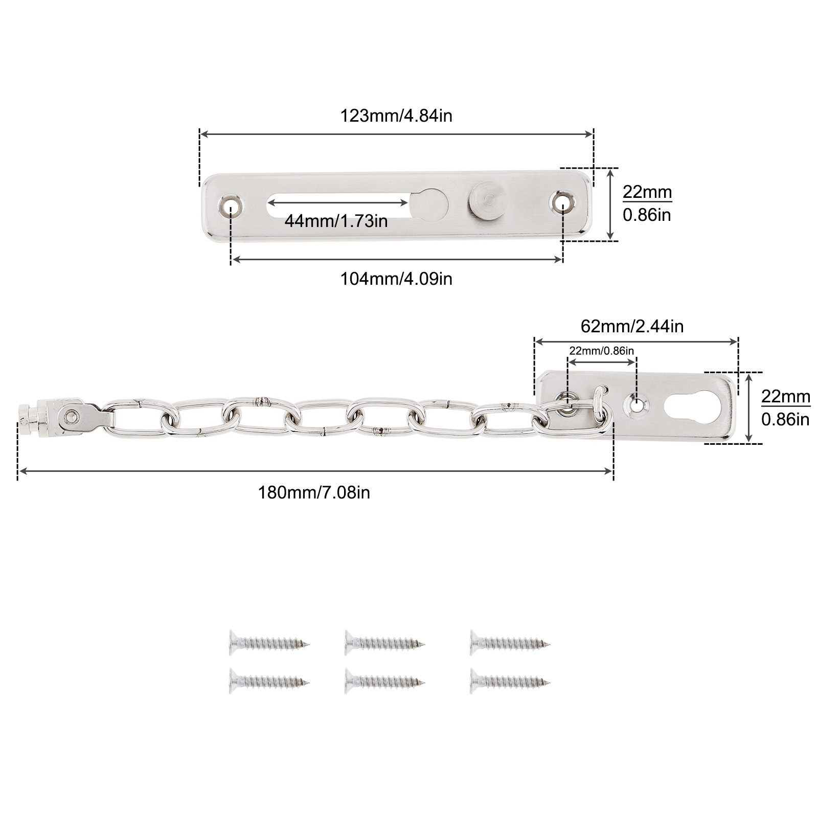 Solid Security Door Sliding Ch - Security Chain Door recension och pris