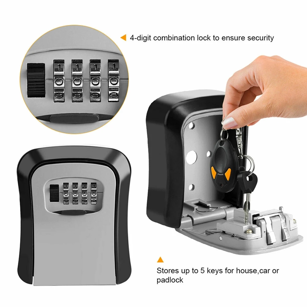 Wall Mount Key Lock Box 4 Digi - Lockbox Key Secure recension och pris