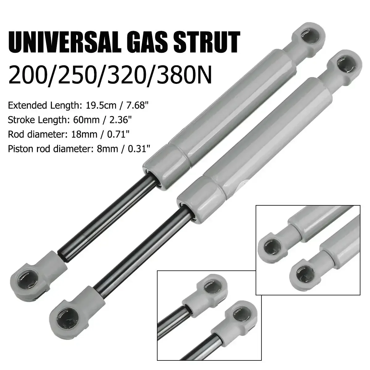 200-380N 195mm 8mm for RV Bed  - Window Lock Bar recension och pris